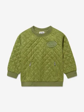 Moschino Boys Quilted Sweatshirt in Green