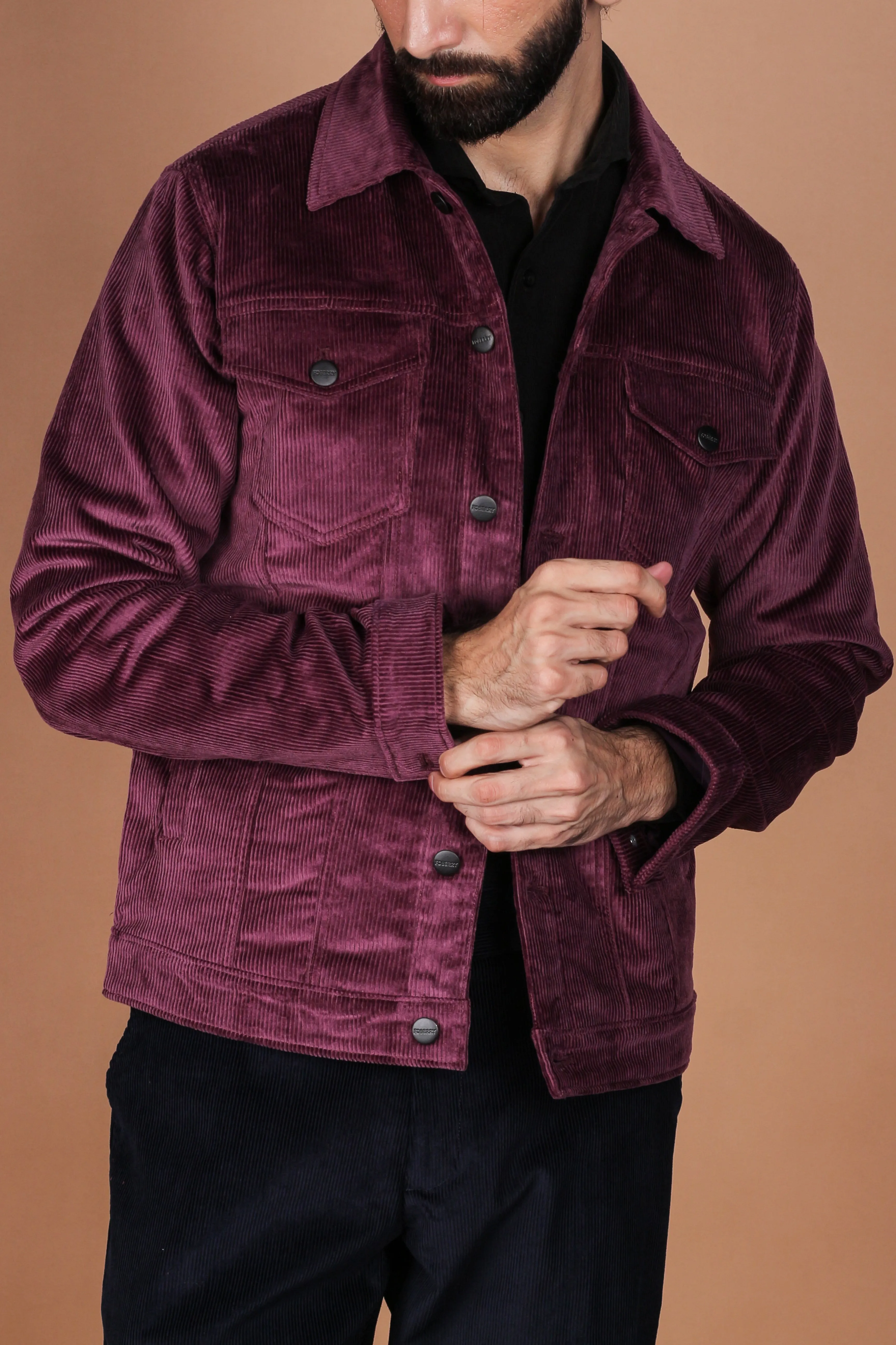 Muave Wide Wale Corduroy Jacket