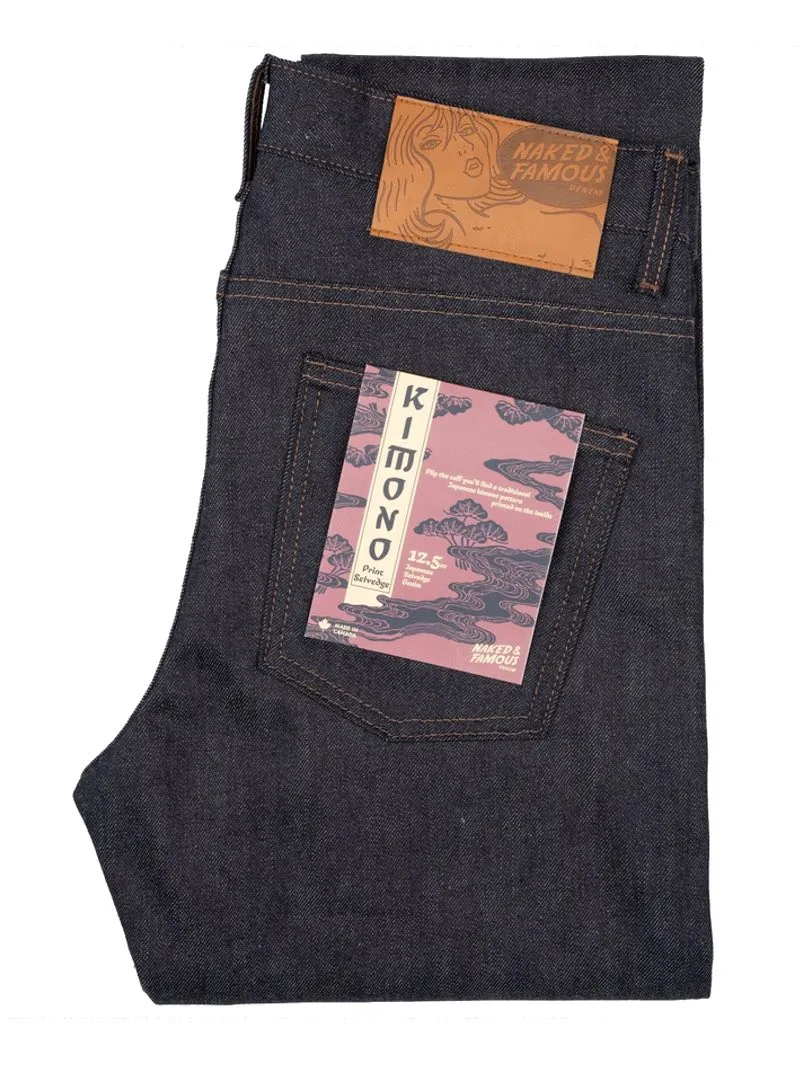 Naked & Famous Denim Weird Guy - Kimono Print Selvedge