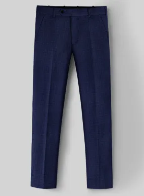 Napolean Basket Weave Blue Wool Pants