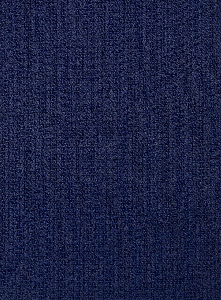 Napolean Basket Weave Blue Wool Pants