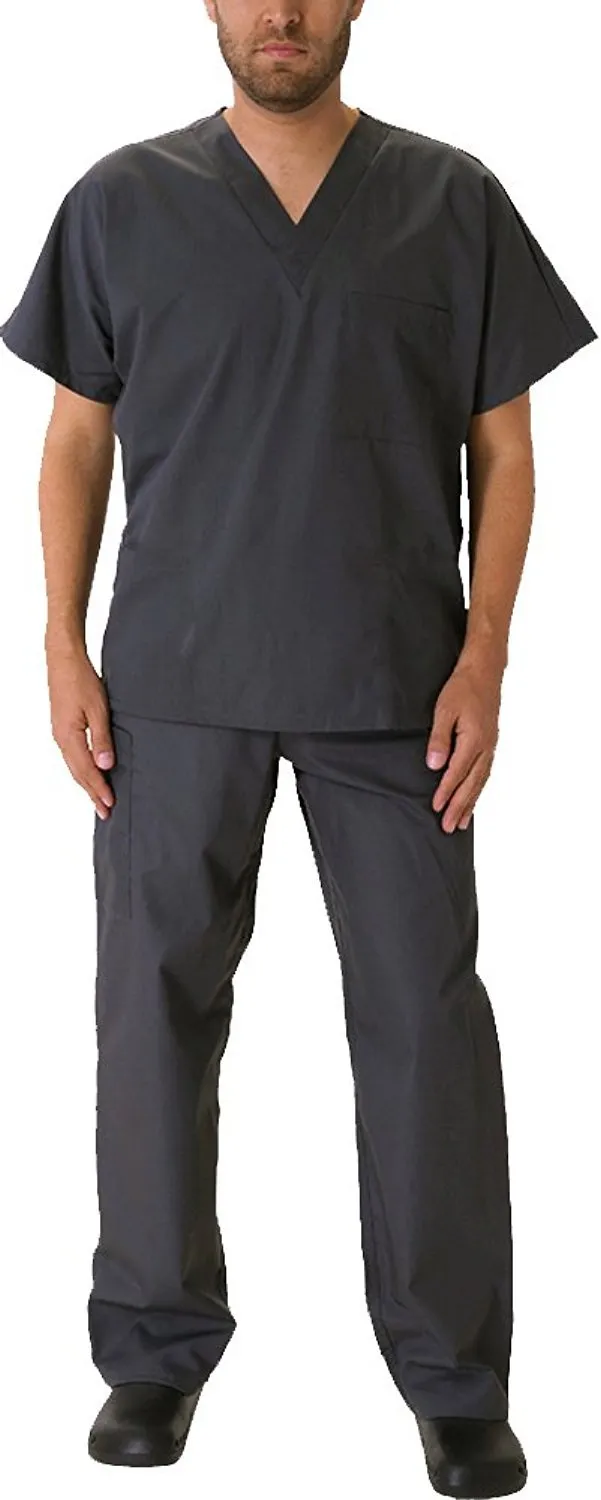 Natural Workwear Mens EDS Medical Dental Uniform - Premium Scrubs Set XXS - 3XL