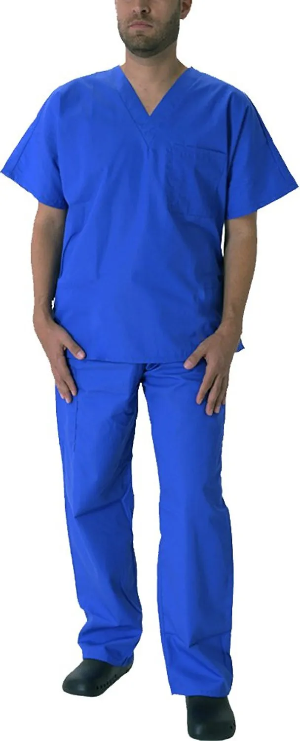 Natural Workwear Mens EDS Medical Dental Uniform - Premium Scrubs Set XXS - 3XL