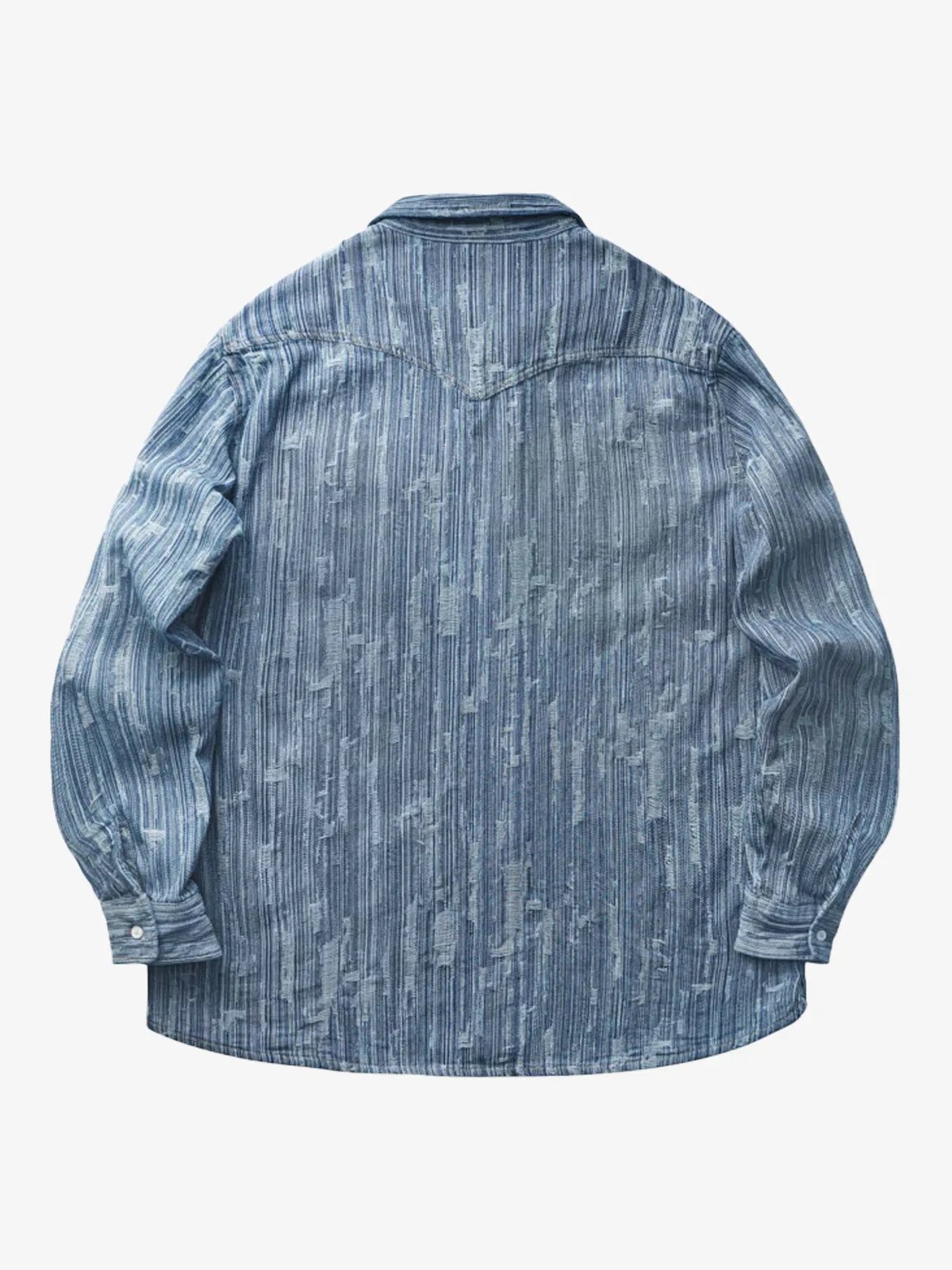 Navy CPO Jacquard Woven Cotton Shirt