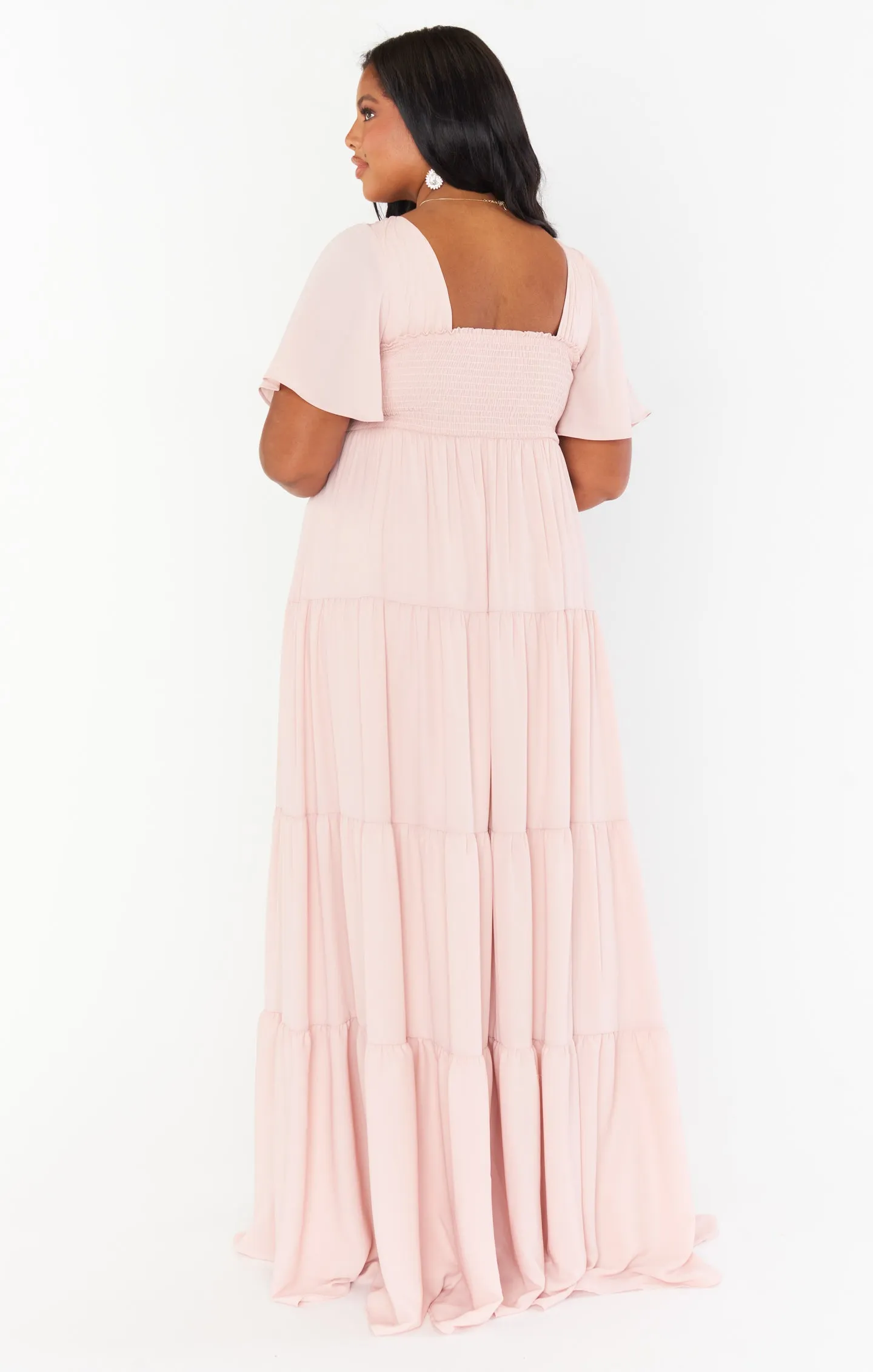 Nicole Maxi Dress ~ Dusty Blush Crisp