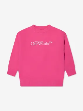 Off-White Girls Bookish Bit Logo Sweatshirt in Pink