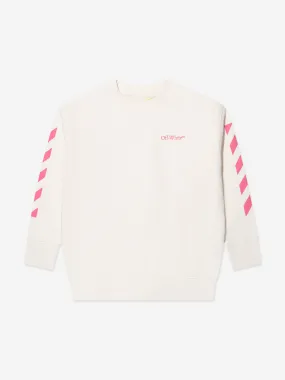 Off-White Girls Classic Arrow Tab Sweatshirt in Ivory