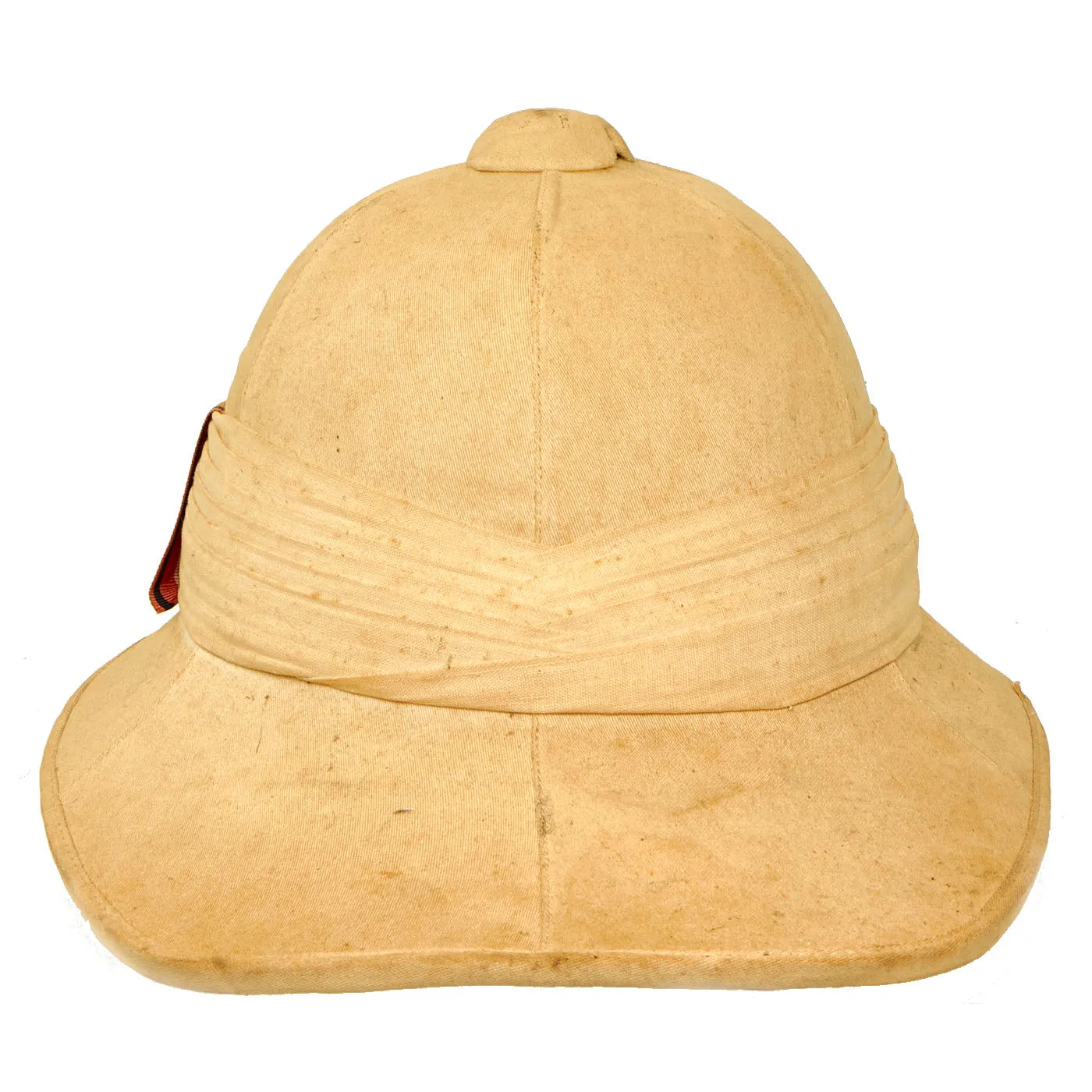 Original British WWII Wolseley Pattern Pith Sun Helmet by Moss Brothers of Covent Garden, London - Size 7 ½