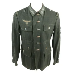 Original German WWII Heer Army Infantry Obergefreiter's M42 Battle Tunic with Early Pattern Insignia