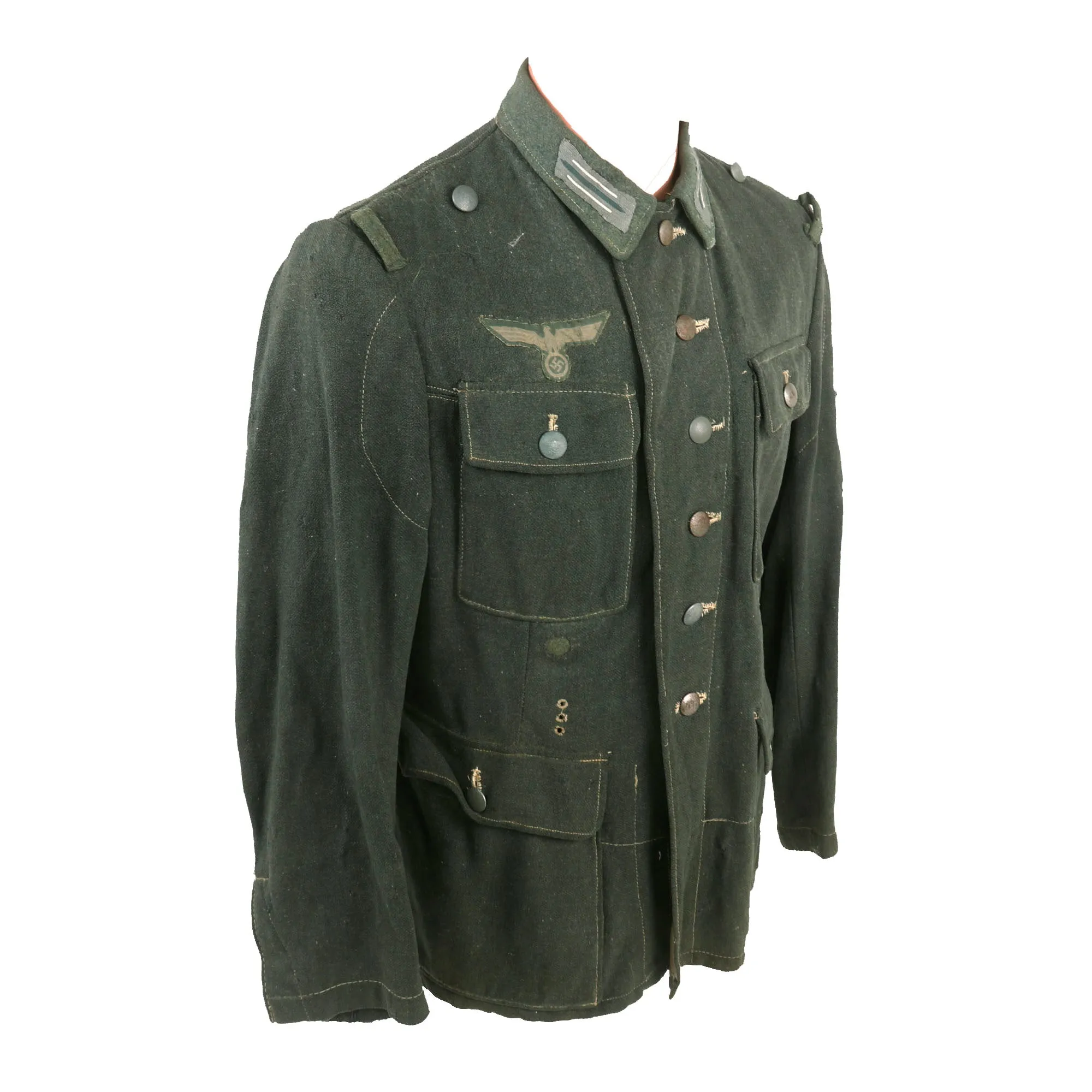 Original German WWII Heer Army Infantry Obergefreiter's M42 Battle Tunic with Early Pattern Insignia