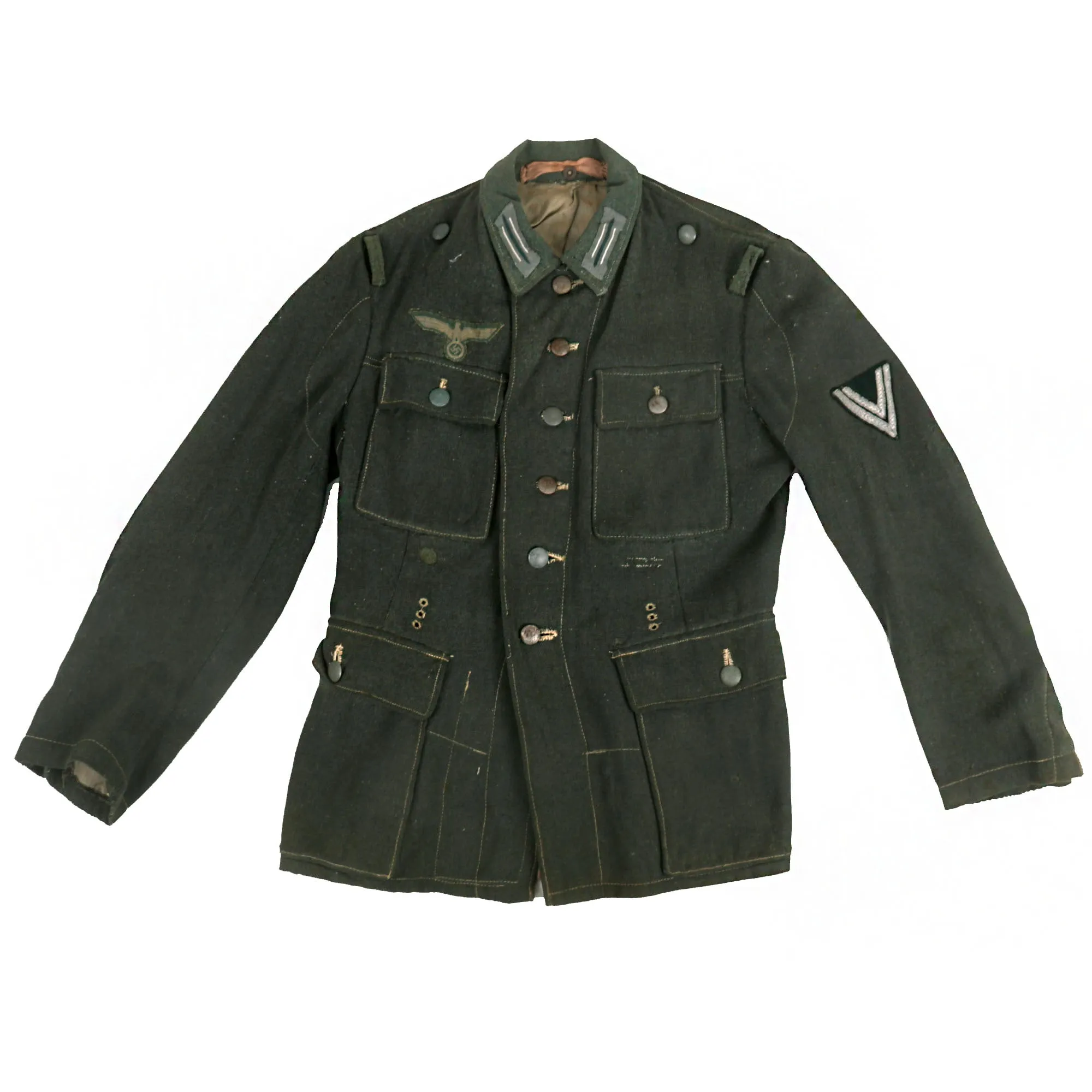 Original German WWII Heer Army Infantry Obergefreiter's M42 Battle Tunic with Early Pattern Insignia