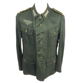 Original German WWII Heer Army Signals Enlisted Man's M42 Herringbone Twill Battle Tunic