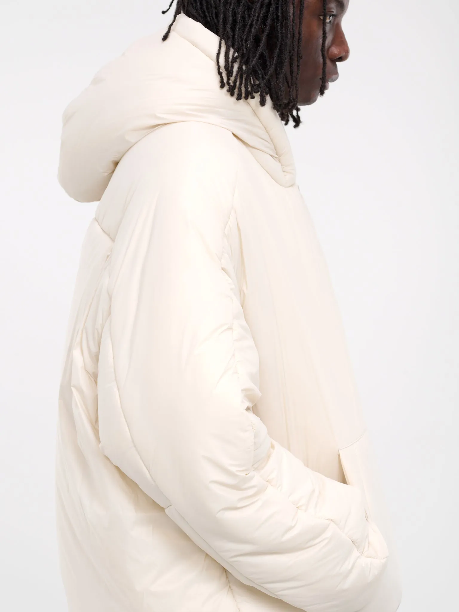 Padded Hooded Jacket (24E96MRU03-ALABASTER)