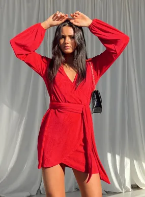 Party Time Mini Dress Red