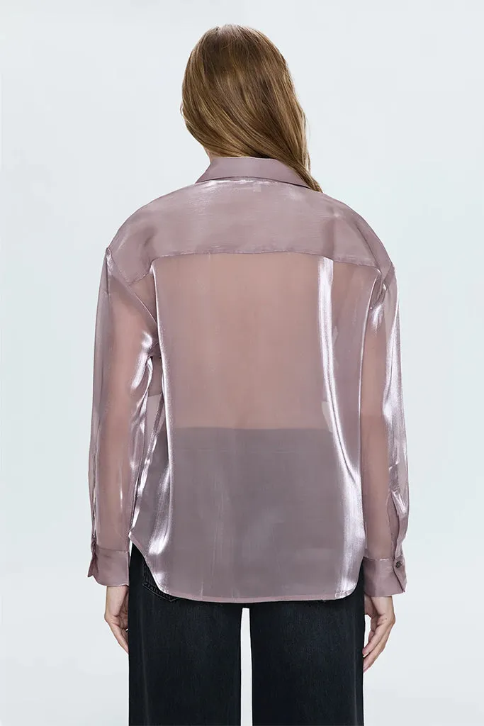 Pistola - Miranda Sheer Organza Shirt - Pink Plum