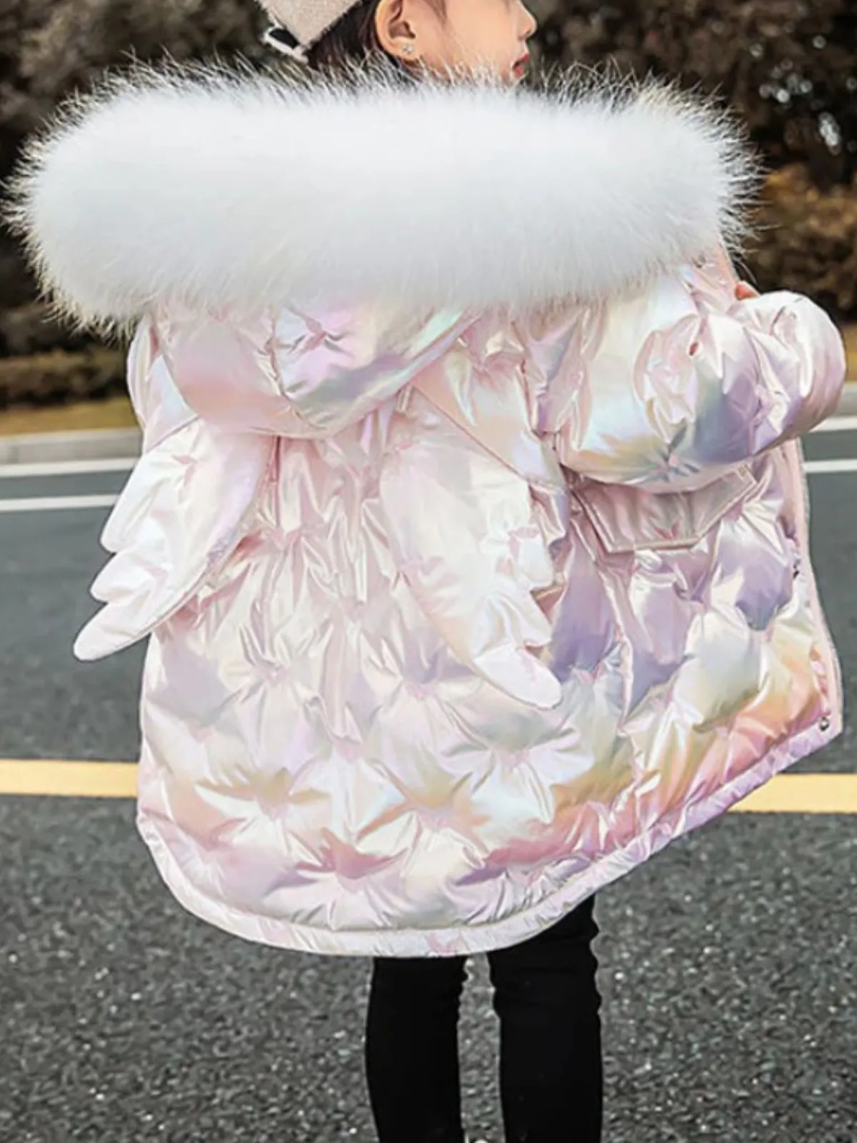 Playful Angel Winged Puffer Jacket