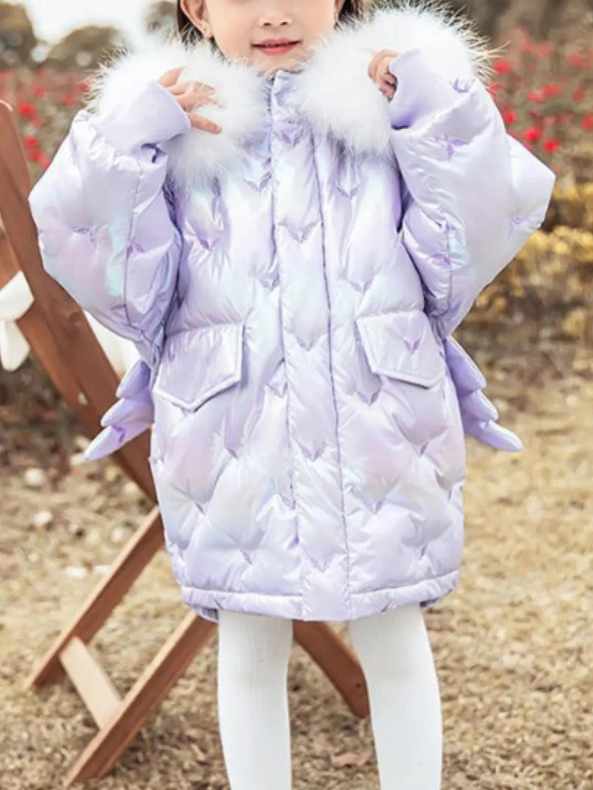 Playful Angel Winged Puffer Jacket