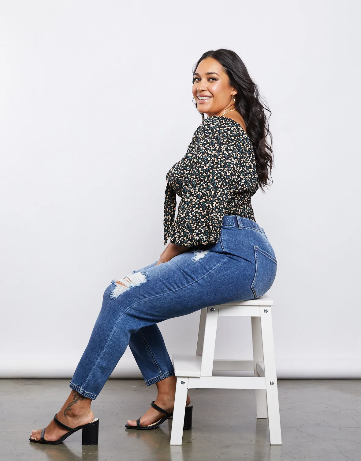 Plus Size Game Changer Distressed Jeans