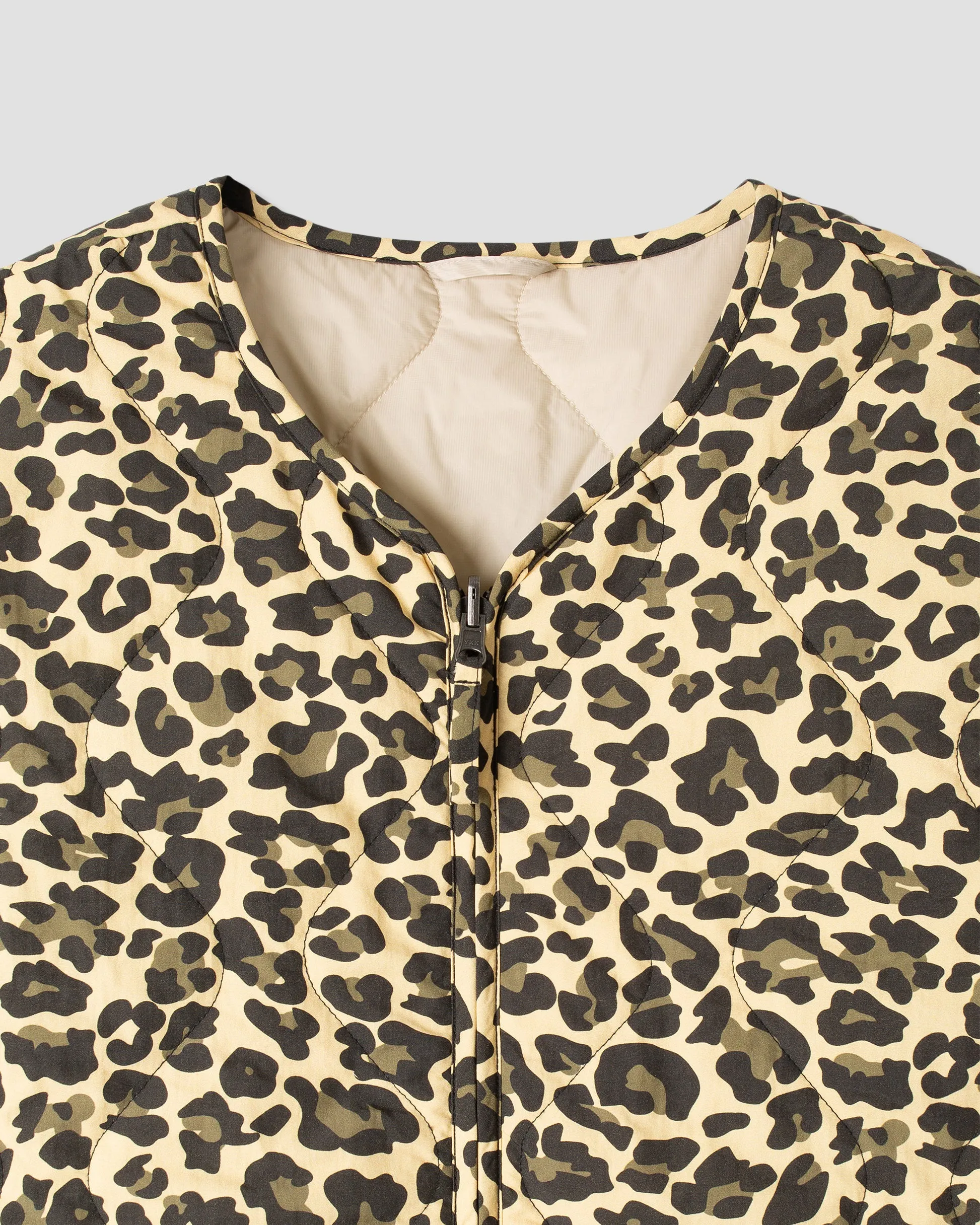 Quilted Liner Jacket (Leopard Camo Reversable)