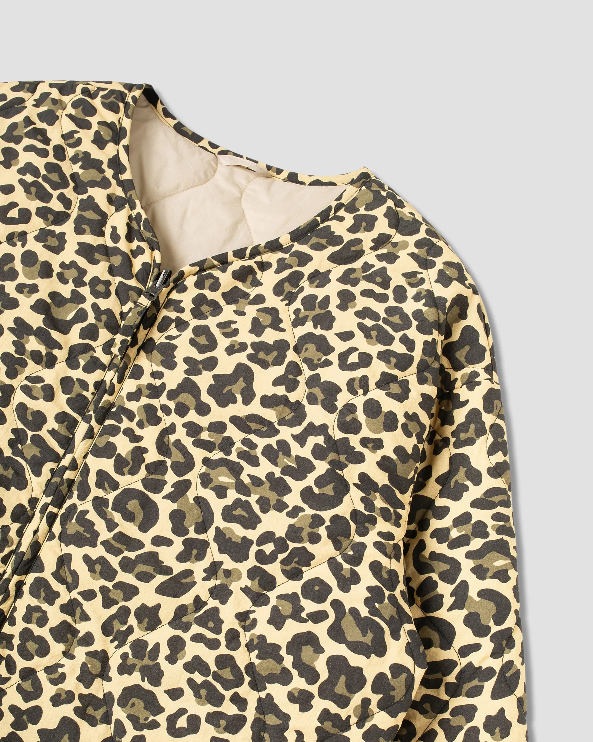 Quilted Liner Jacket (Leopard Camo Reversable)