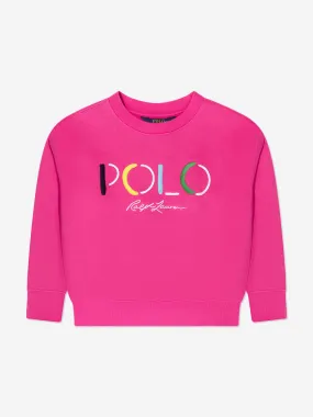 Ralph Lauren Girls Polo Sweatshirt in Pink