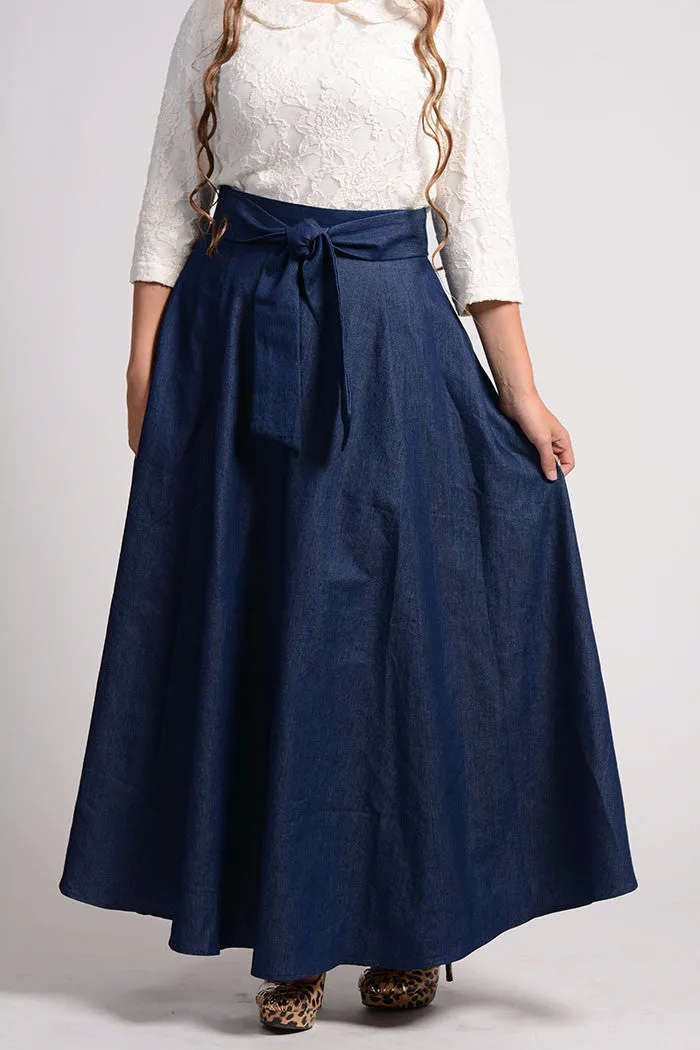 Rayne Maxi Denim Skirt