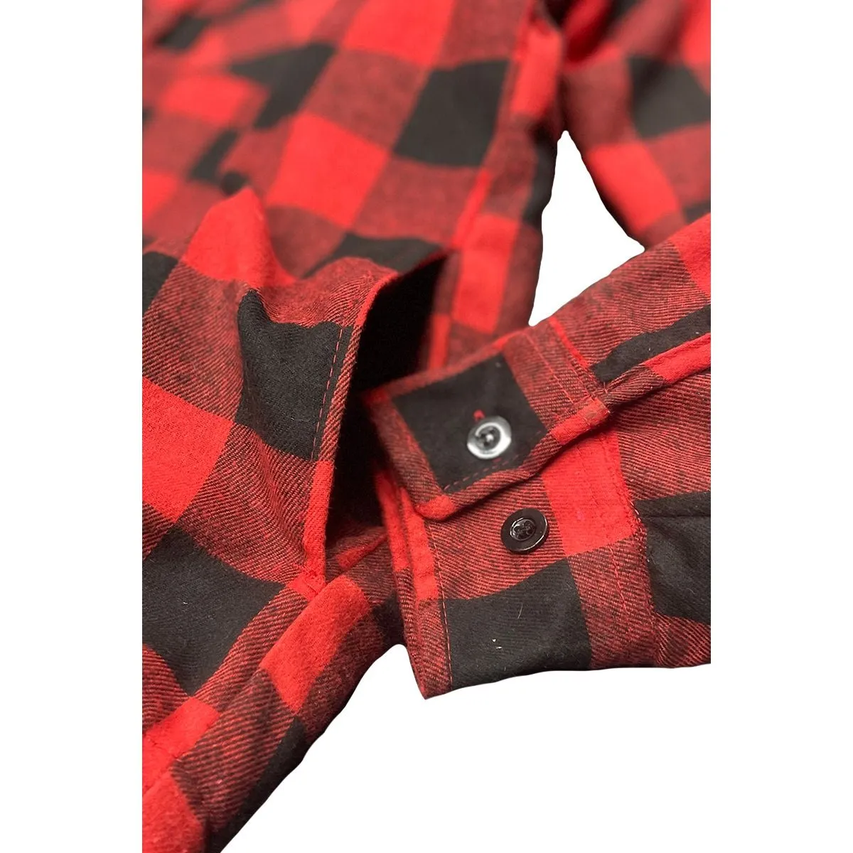 Red & Black Quilted Flannel Shirt