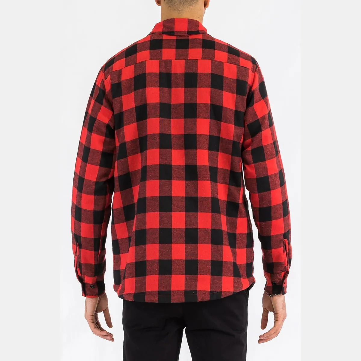 Red & Black Quilted Flannel Shirt