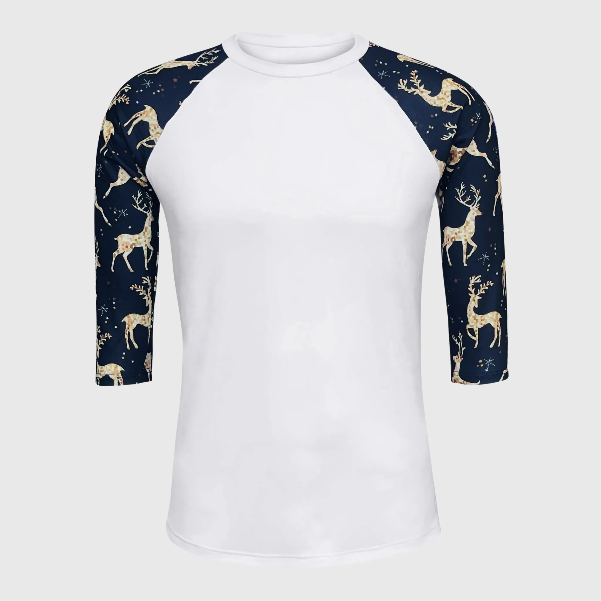 Reindeer Gold White Polyester Top