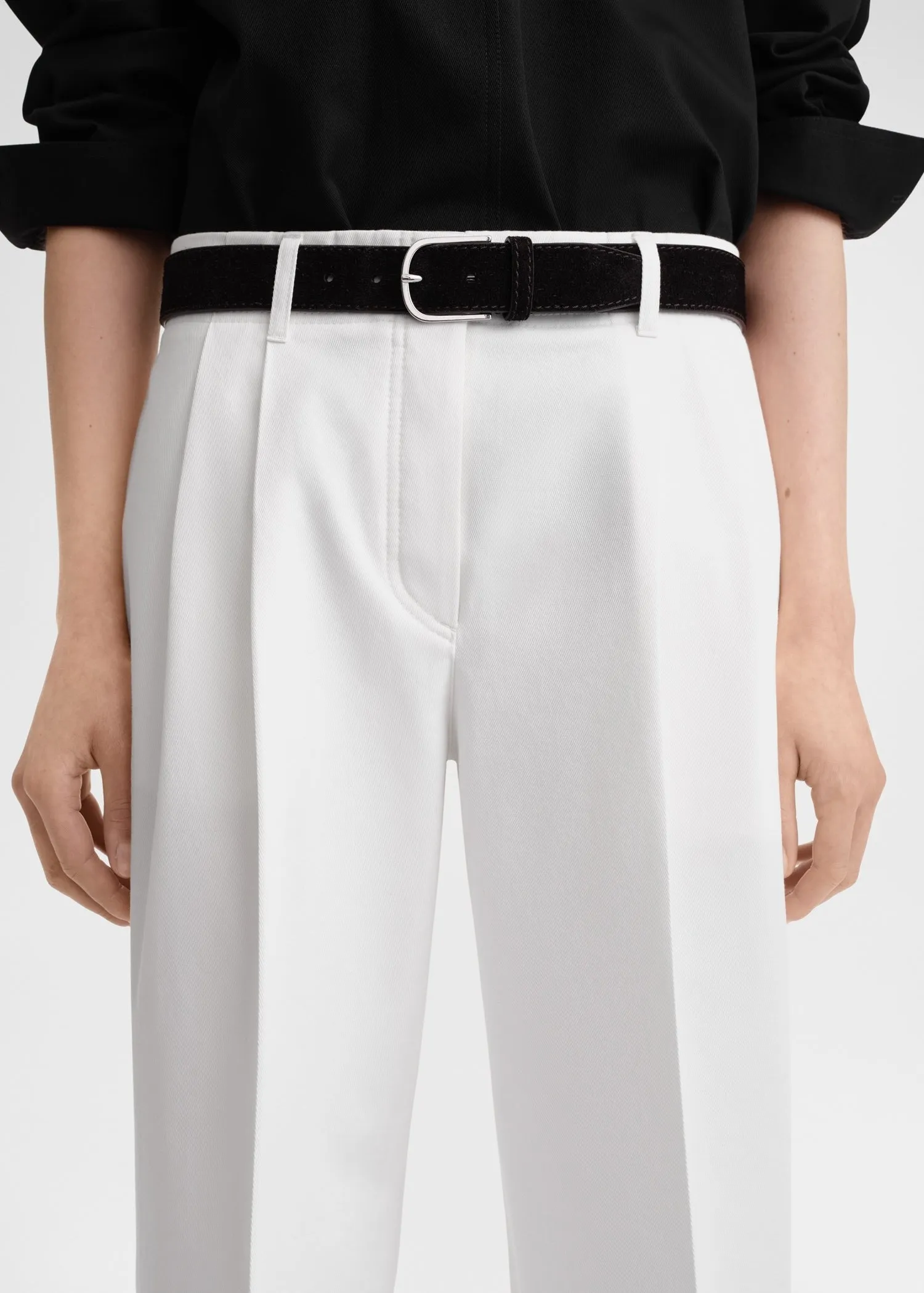 Relaxed chino trousers white