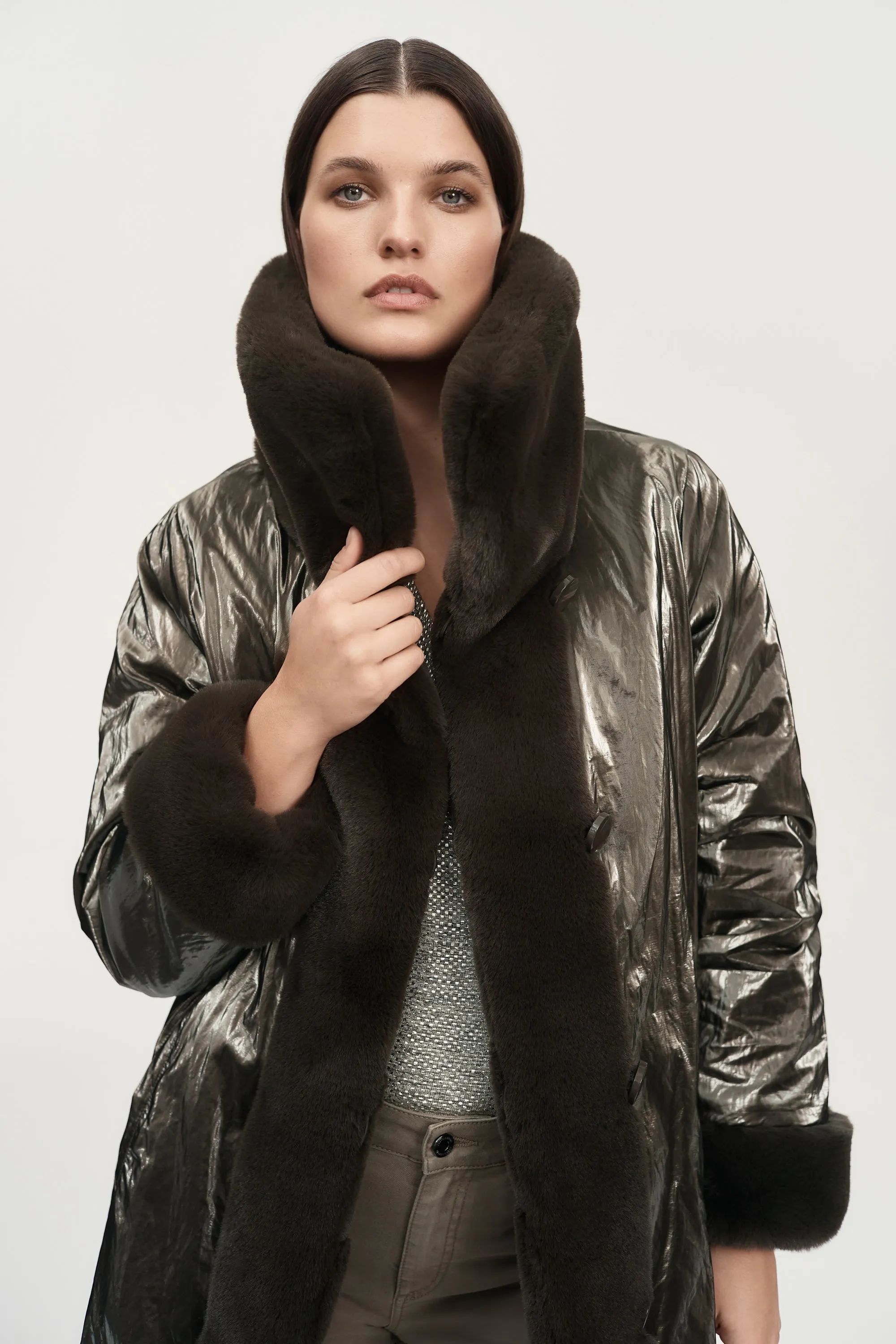 Reversible Faux Fur Coat