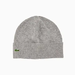 Ribbed Wool Knit Beanie Hat