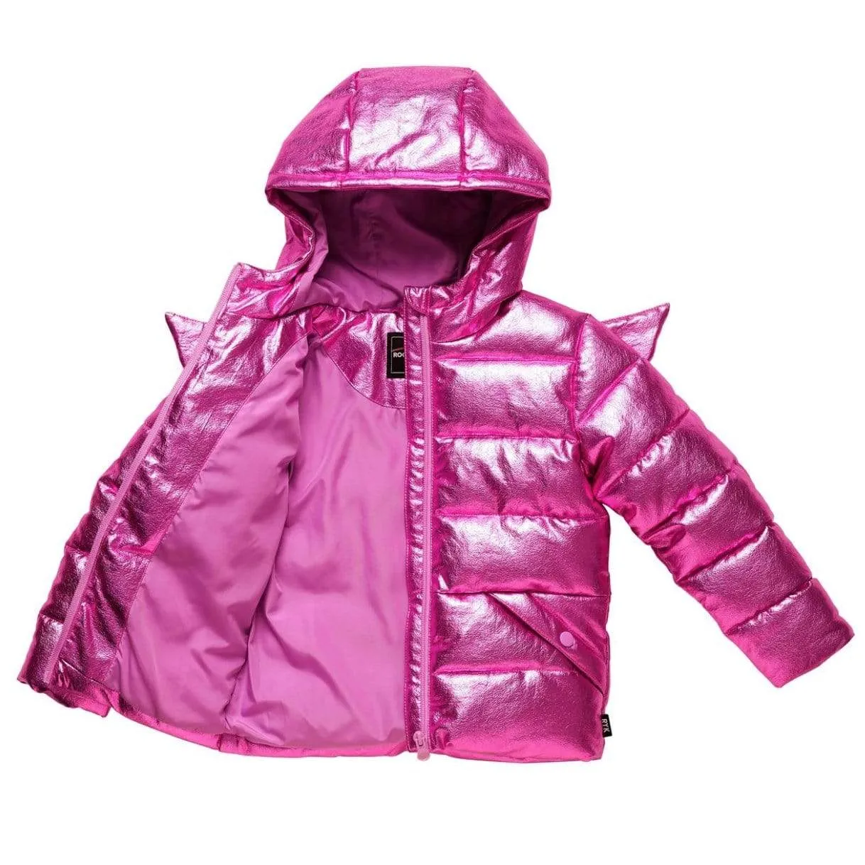 Rock Your Kid Pink Angel Wings Puffer Girls Coat