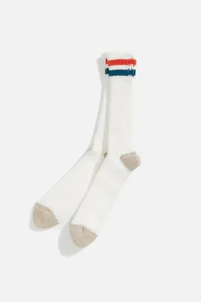 Rototo OS Ribbed Crew Socks / Red Blue