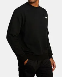 RVCA Tech Crewneck Workout Sweatshirt - Black