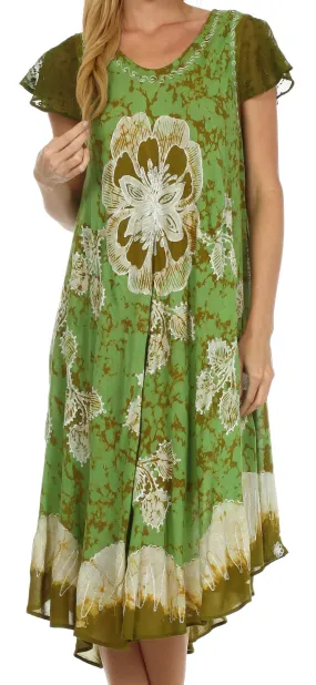 Sakkas Aloha Floral Caftan Dress