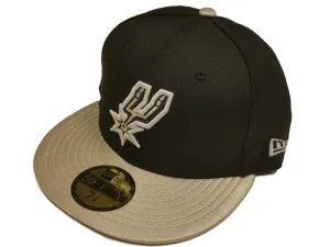 San Antonio Spurs New Era 59Fifty Black Silver Bill Fitted Hat Cap