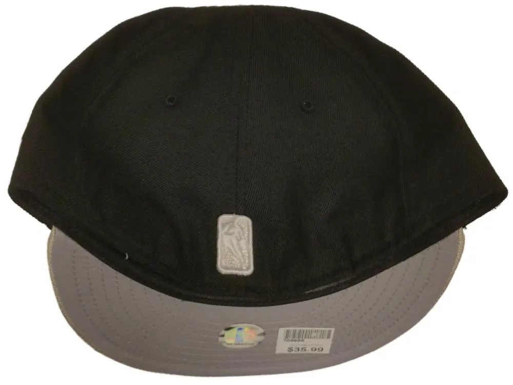 San Antonio Spurs New Era 59Fifty Black Silver Bill Fitted Hat Cap