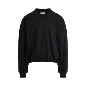 Shapeshifting Drawstring Sweatshirt in Black