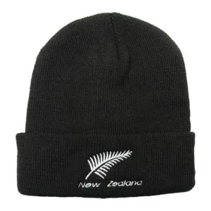 Silver Fern Beanie Black