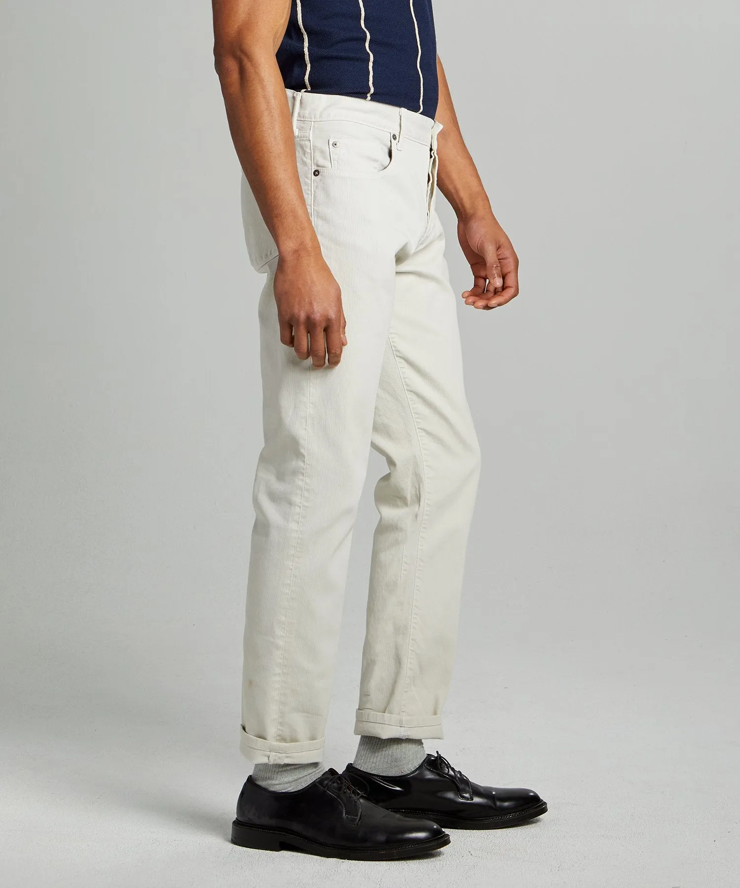 Slim 5-Pocket Bedford Cord Pant in Birch