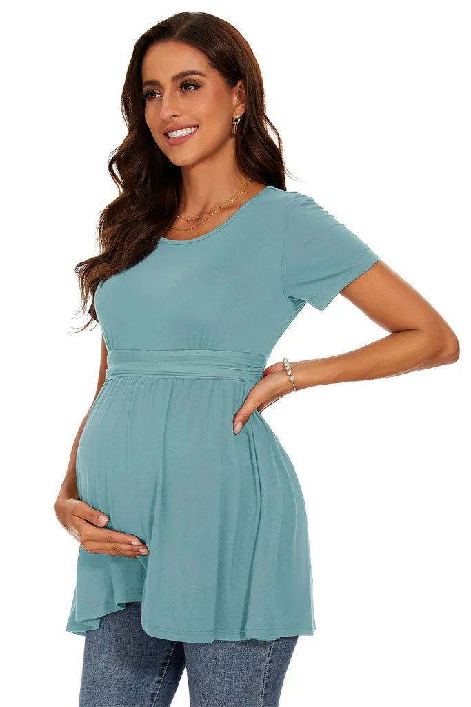 Smallshow Short Sleeve Maternity Tunic Top