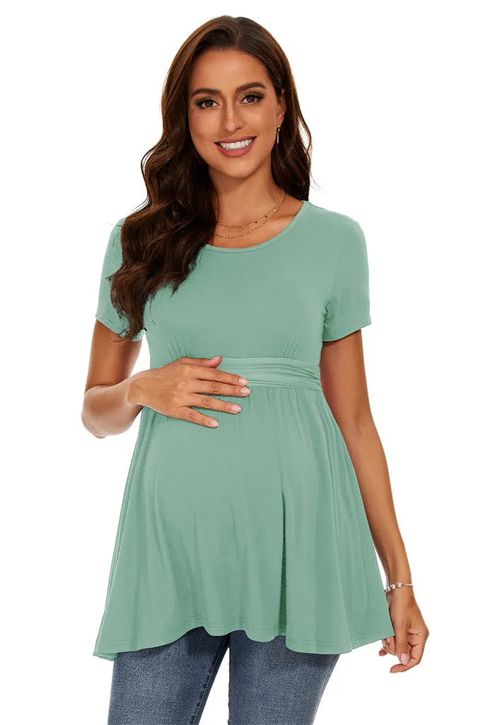 Smallshow Short Sleeve Maternity Tunic Top