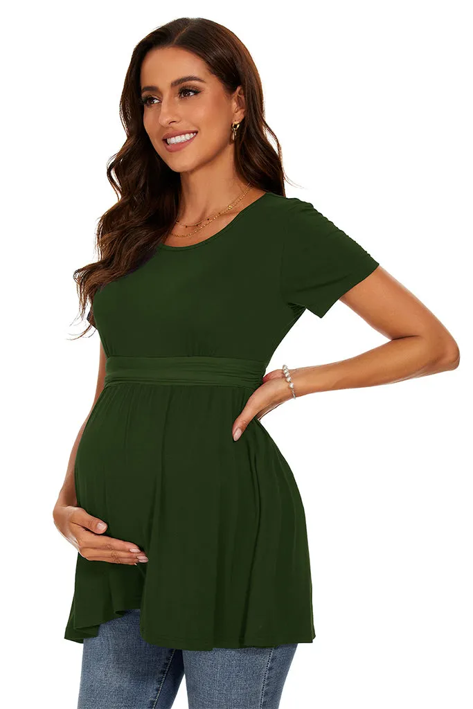 Smallshow Short Sleeve Maternity Tunic Top