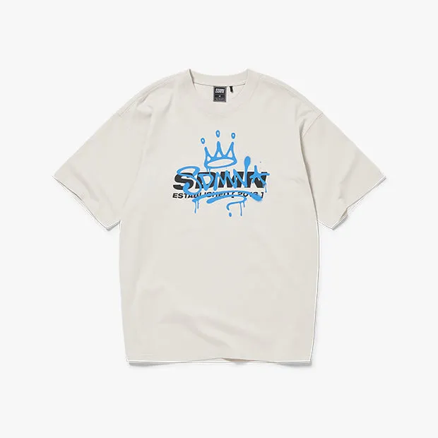 Spray T-Shirt [Off White/Blue]