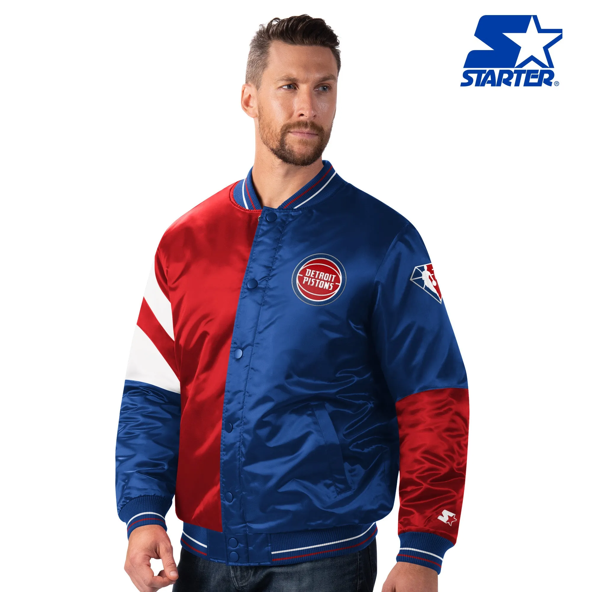 Starter Detroit Pistons Color Block Jacket