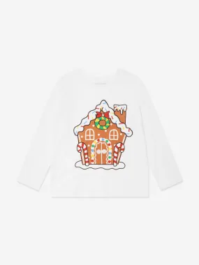 Stella McCartney Kids Gingerbread House T-Shirt in Ivory