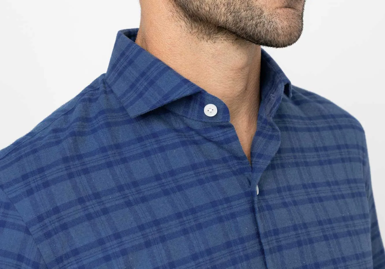 The Slate Blue Heather Webb Brushed Twill Custom Shirt