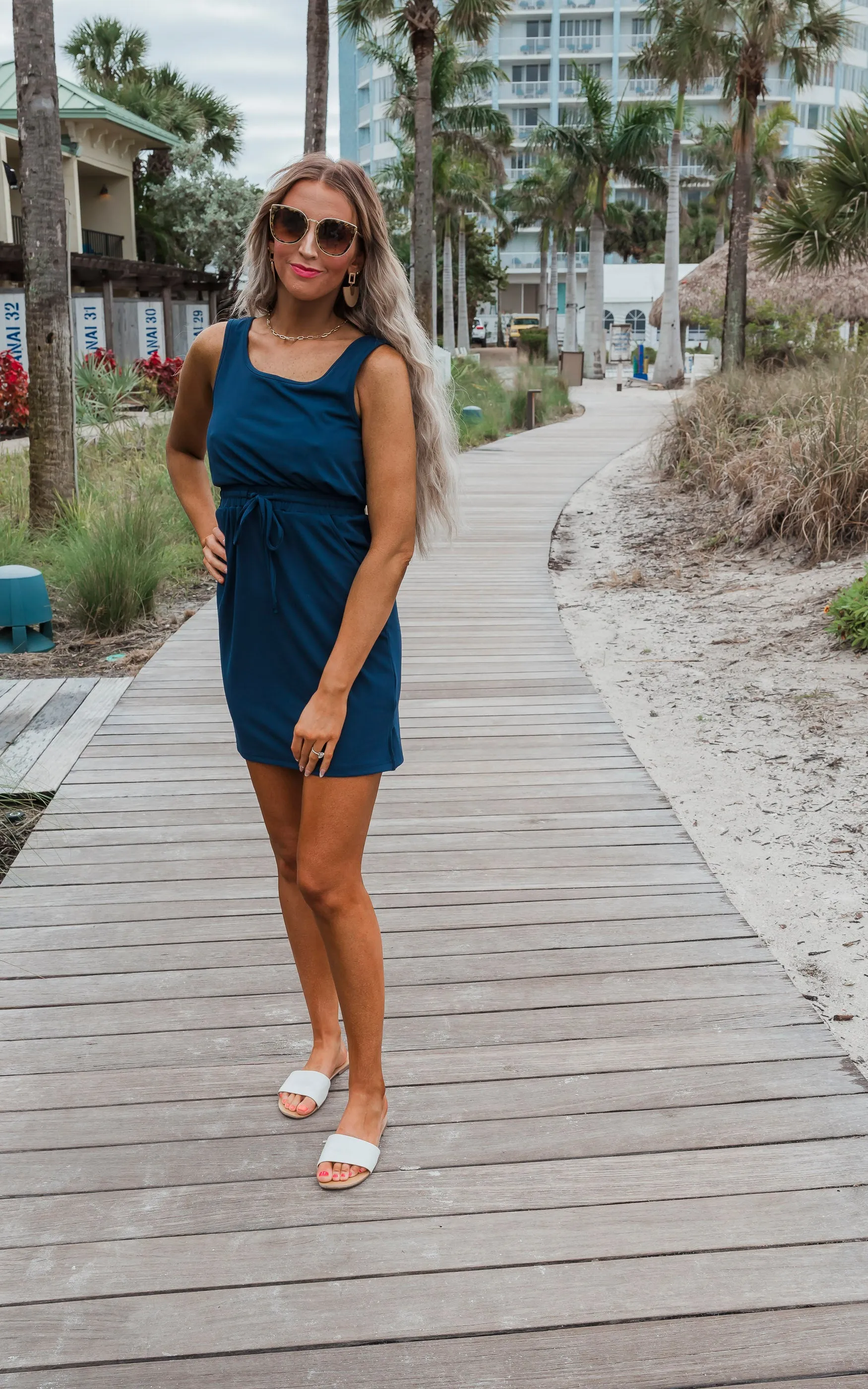 The Sophia Navy Everyday Tank Dress by Salty Wave*