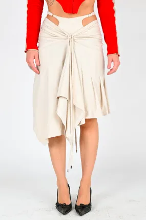 Toilè 'System' Midi Skirt in Cream